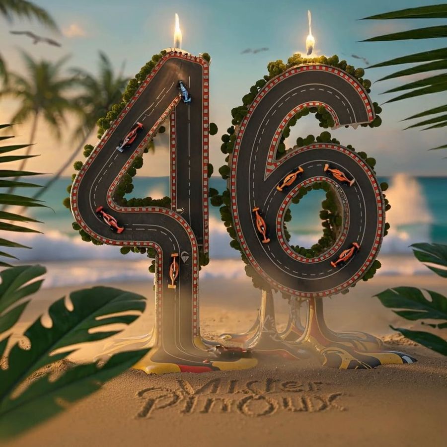 46 as a race track, cars on the bends
